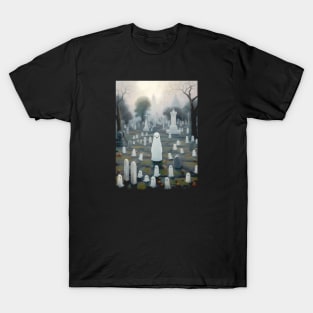 A Cute Ghost in The Graveyard T-Shirt